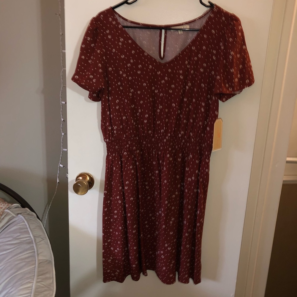 Copper Key Midi Dress